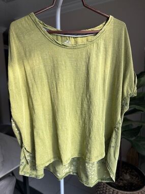 Pilcro Olive-Green Relaxed Tee Sz M